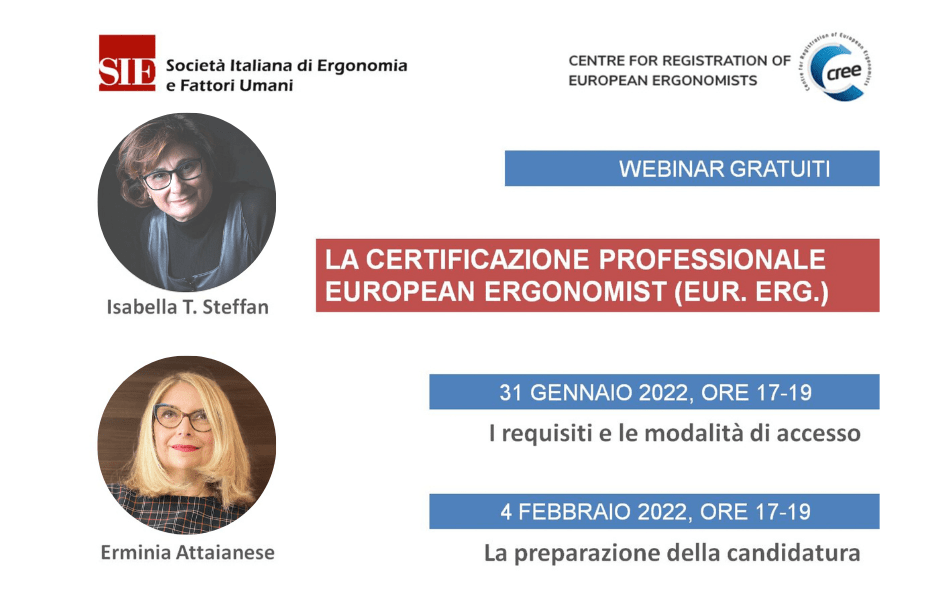 Certificazione Eur-Erg Webinar