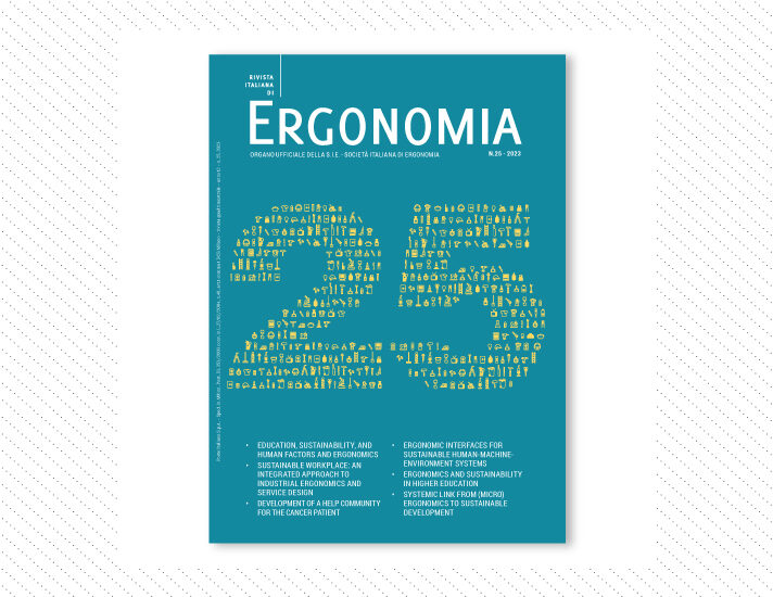 Rivista Italiana di Ergonomia, n.25; Anno 2022